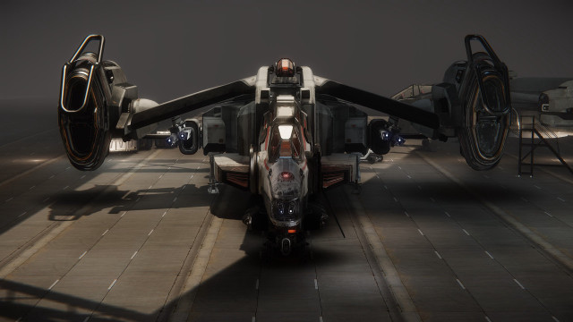Futuristic fighter jet runway night free wallpaper - medium preview image