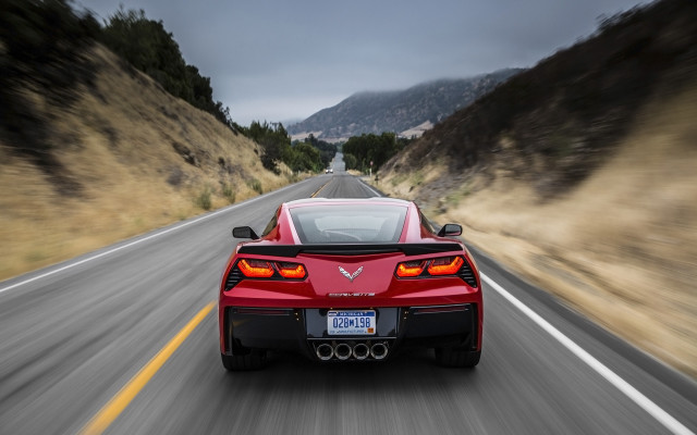 Red sports car mountain road #16 free wallpaper - medium preview image