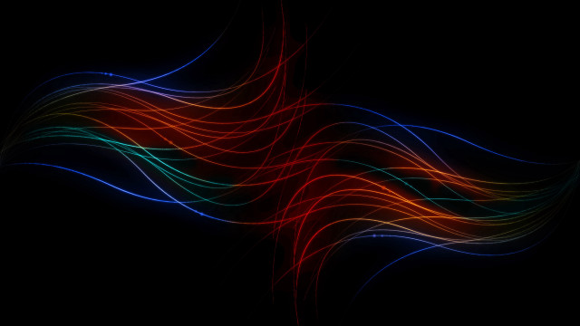 Black background vibrant waves abstract free wallpaper - medium preview image