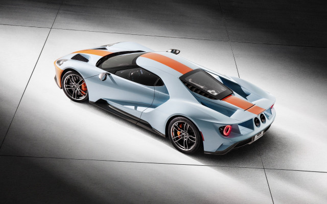 Blue orange sportscar grayfloor spotlight free wallpaper - medium preview image