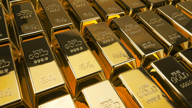 Gold bars stacked digital rendering free wallpaper - medium preview image