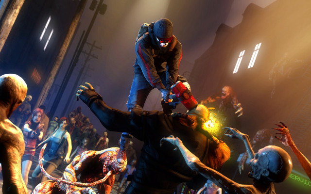 Zombie city battle fire explosion free wallpaper - medium preview image
