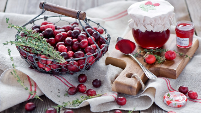 Cherry jam knife berries folk free wallpaper - medium preview image
