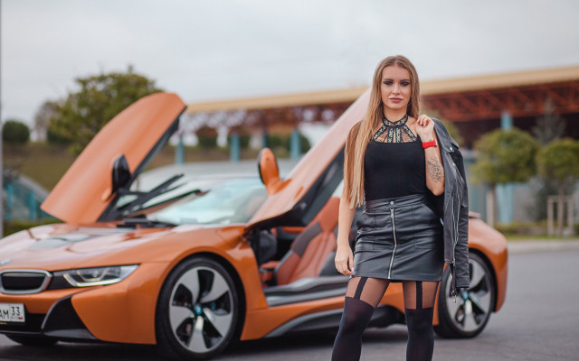 Futuristic woman car tattoo motorcycle free wallpaper - medium preview image