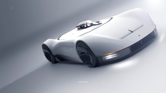 Futuristic car studio spotlight frontwheel free wallpaper - medium preview image