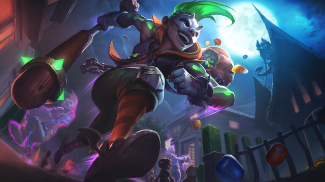 Green hair night city warcraft free wallpaper - medium preview image