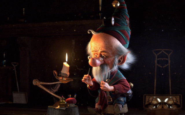 Cartoon astronaut reindeer candle planet free wallpaper - medium preview image