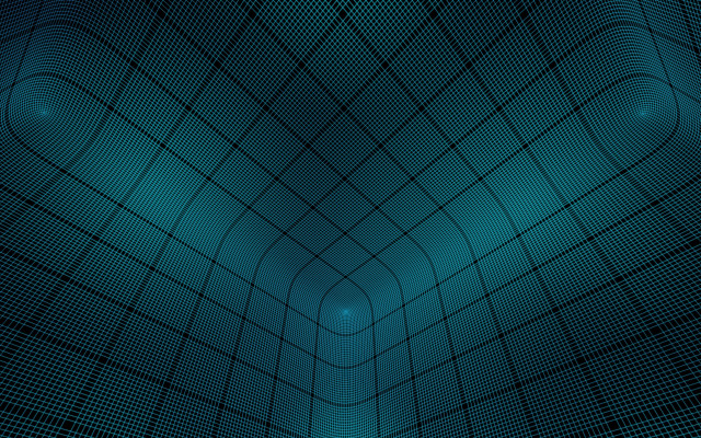 Blue pattern black center opart free wallpaper - medium preview image