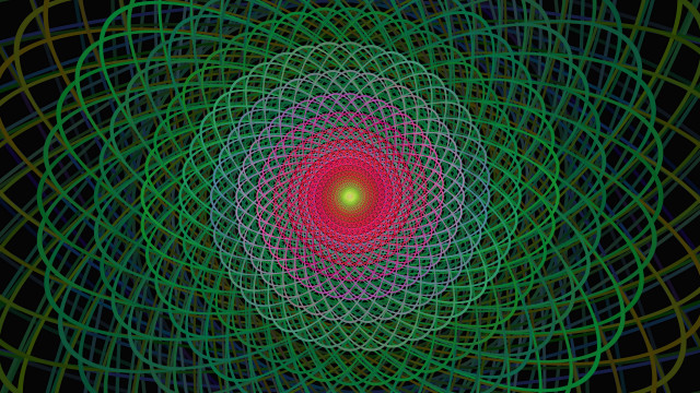 Green red spiral geometric abstract free wallpaper - medium preview image