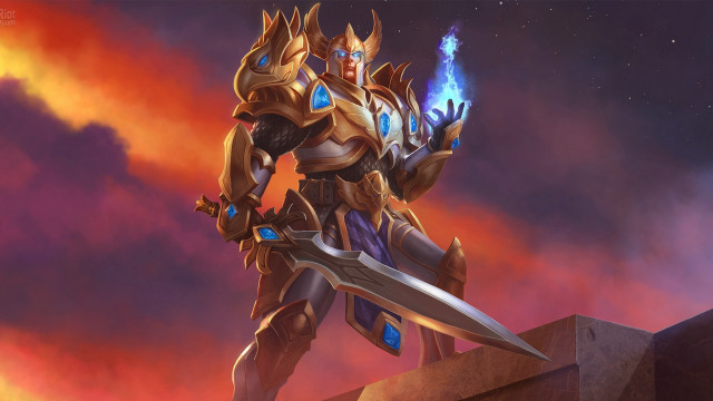 Video game character holding sword free wallpaper - medium preview image