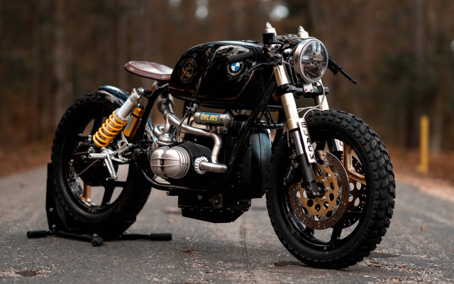 Motorcycle road side trees blurry free wallpaper - medium preview image