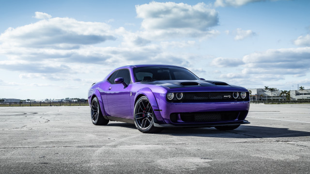 Purple car cloudy sky digital free wallpaper - medium preview image