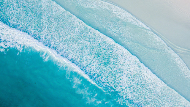 Ocean beach wave surfing sand free wallpaper - medium preview image
