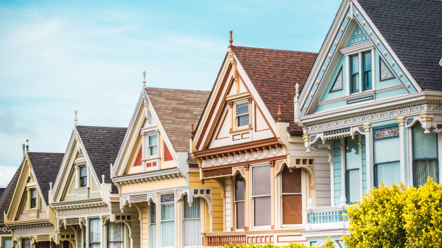 Cityscape architecture skyline houses bushes free wallpaper - medium preview image