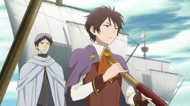 Man holding sword boat ocean free wallpaper - medium preview image