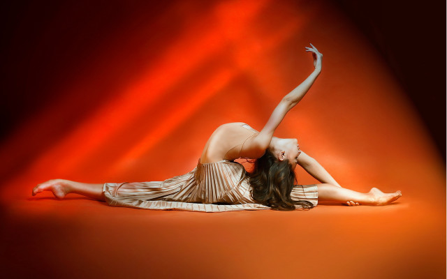 Woman dress laying arabesque marble free wallpaper - medium preview image