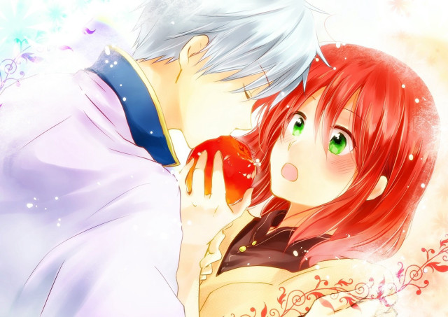 Man woman kissing snow background free wallpaper - medium preview image