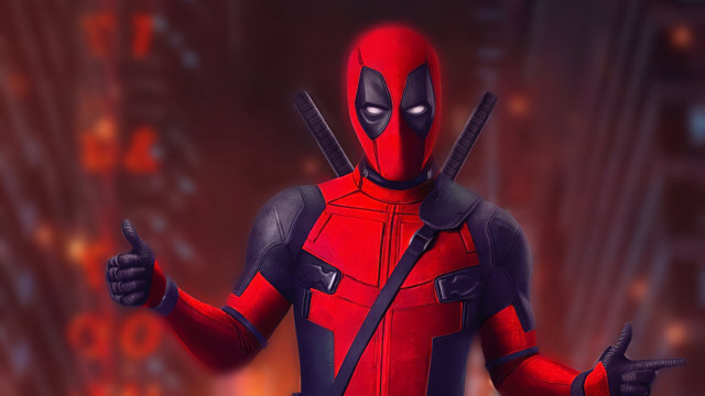 Deadpool thumbs up red suit free wallpaper - medium preview image