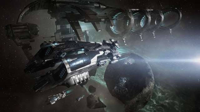 Space station spaceship star background free wallpaper - medium preview image
