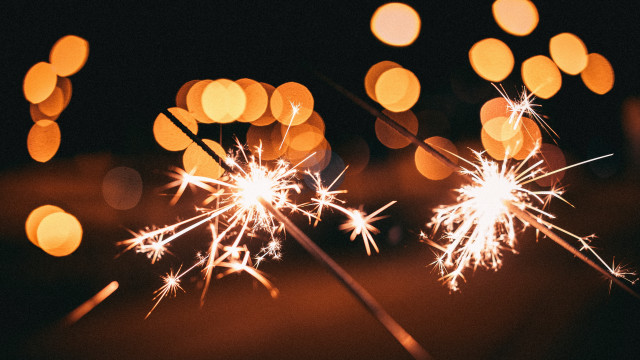 Sparklers table lights bokeh fireworks free wallpaper - medium preview image