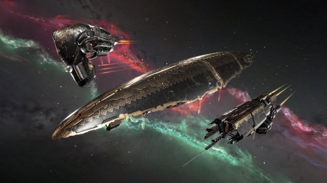 Space station galaxy ship battle free wallpaper - medium preview image