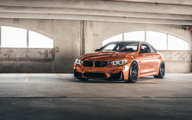 Orange car parking garage 3d free wallpaper - medium preview image