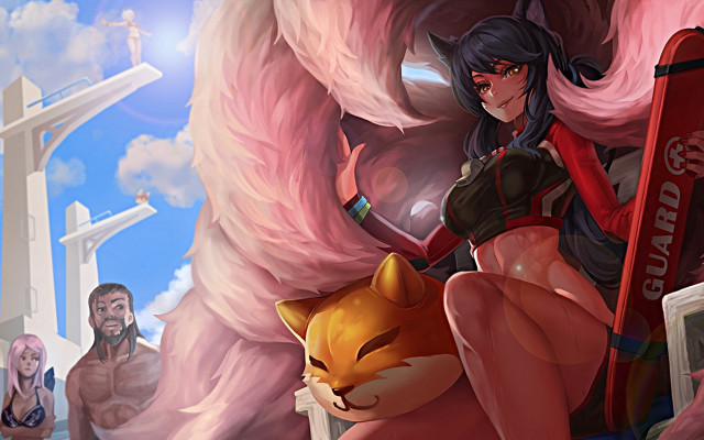Ahri furry fox arts sky free wallpaper - medium preview image