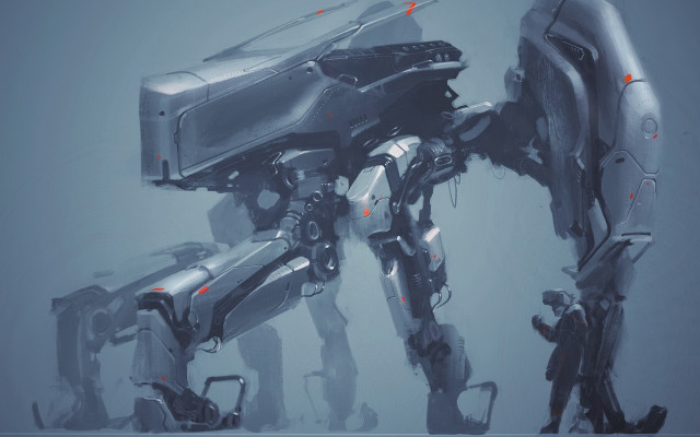 Robot extended arm man mecha free wallpaper - medium preview image