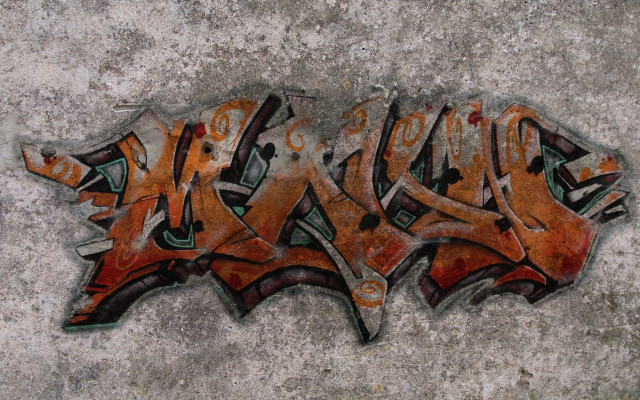 Graffiti concrete wall spray paint free wallpaper - medium preview image