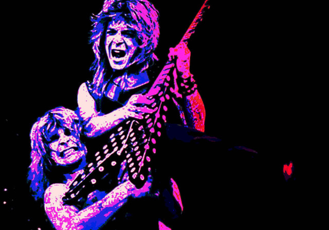 Man woman hugging dark guitar free wallpaper - medium preview image