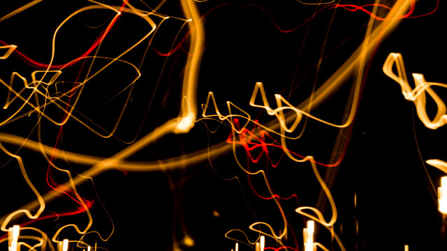 Blurry black red yellow lights free wallpaper - medium preview image