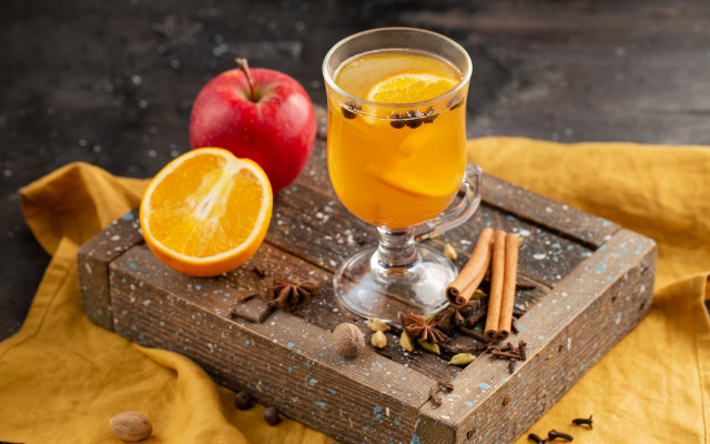 Orange juice apple cinnamon tray free wallpaper - medium preview image