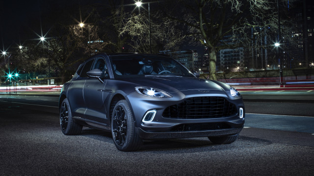 Silver car night street lights #2 free wallpaper - medium preview image
