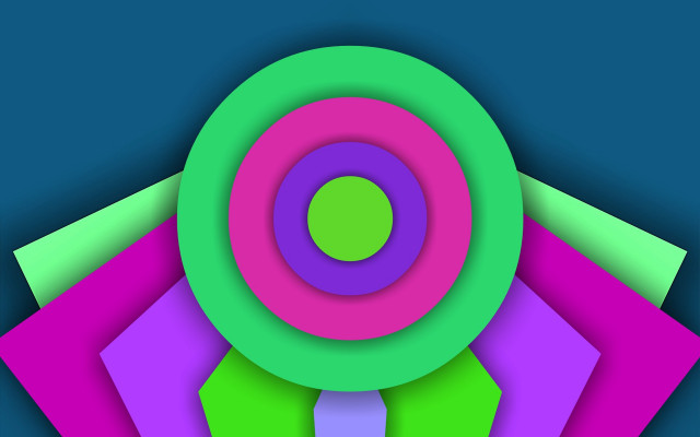 Colorful abstract circular blue green free wallpaper - medium preview image