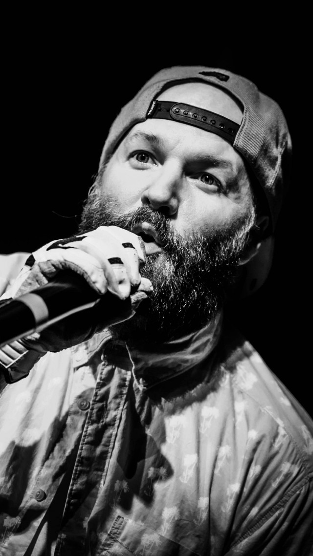 Man beard hat microphone looking free wallpaper - medium preview image