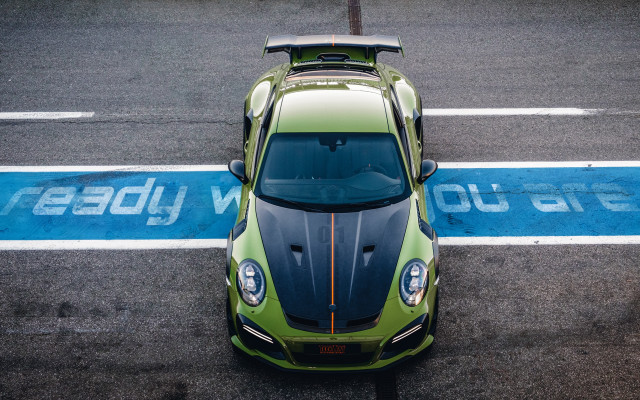 Green blue car street puzzle free wallpaper - medium preview image