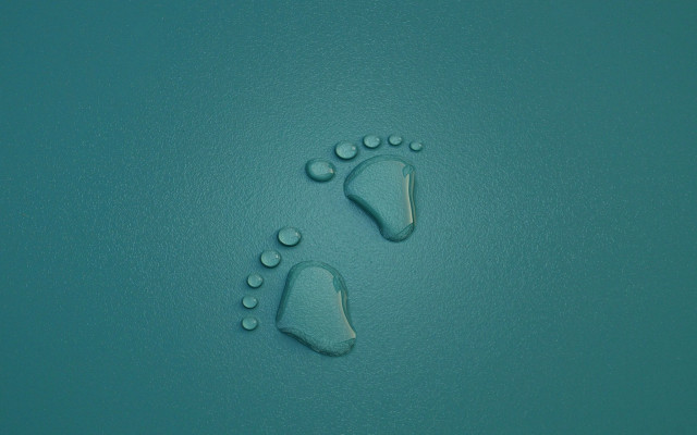 Footprints water bubbles night sky free wallpaper - medium preview image