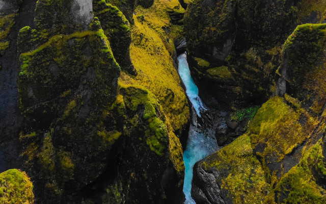 River rocky mountains moss blue free wallpaper - medium preview image