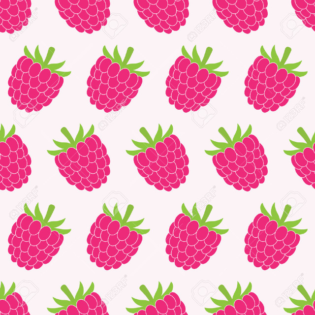 Raspberries pattern white background stock free wallpaper - medium preview image