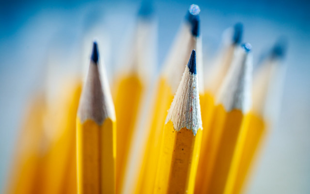 Pencils blurry background shallow depth free wallpaper - medium preview image