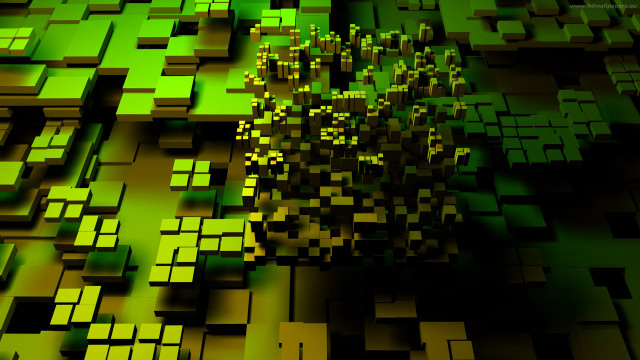 Green black abstract plant yellow free wallpaper - medium preview image