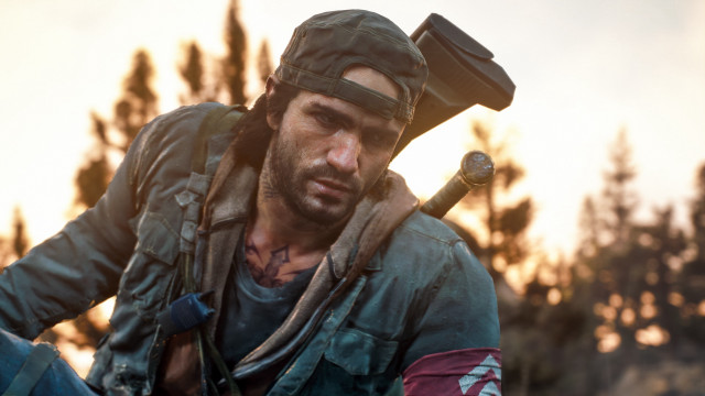 Man backpack axe portrait explosion free wallpaper - medium preview image