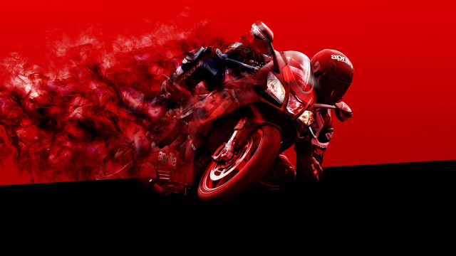 Motorcycle red background black border #2 free wallpaper - medium preview image