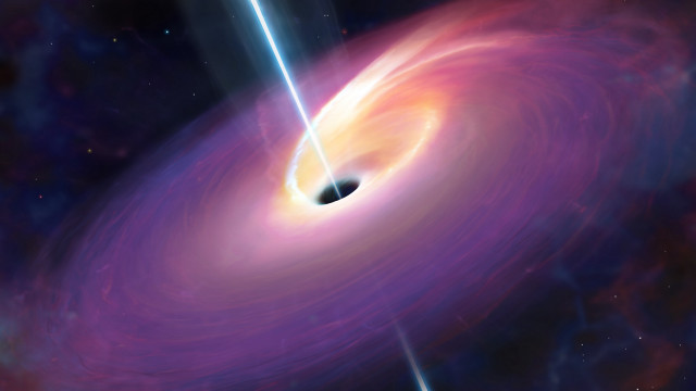 Black hole purple galaxy night free wallpaper - medium preview image
