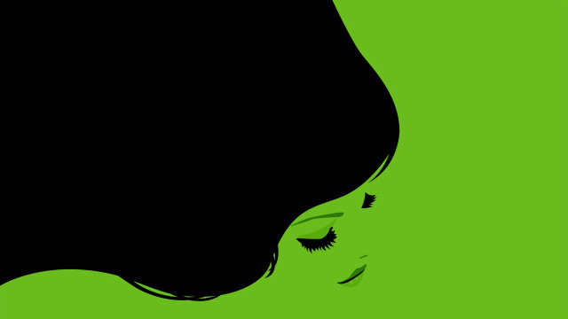 Woman green background popart screenprint free wallpaper - medium preview image