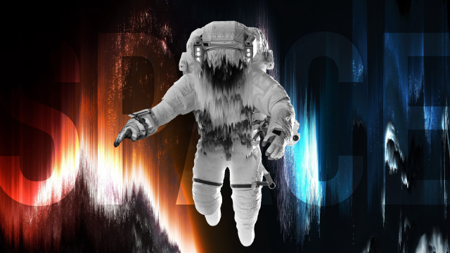 Astronaut floating earth ocean space free wallpaper - medium preview image