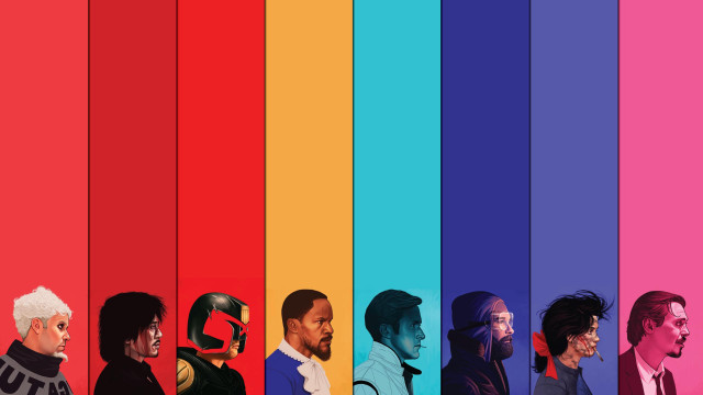 Rainbow wall diverse group formal free wallpaper - medium preview image