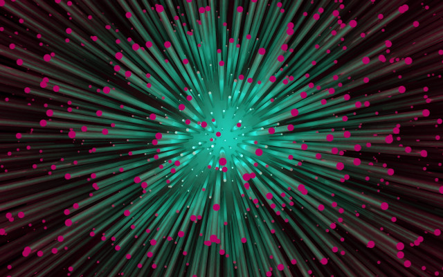Green pink dots starburst particles free wallpaper - medium preview image