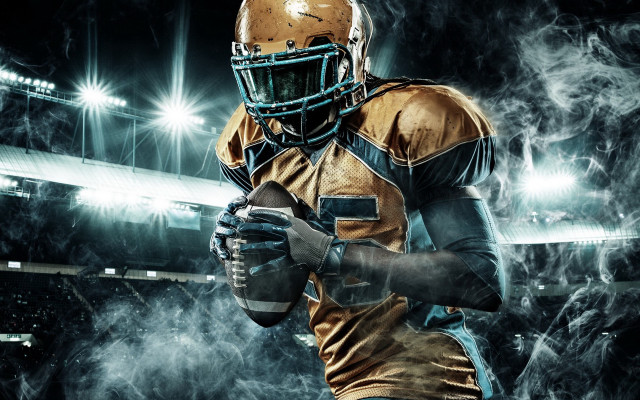 Football player gold uniform stadium free wallpaper - medium preview image