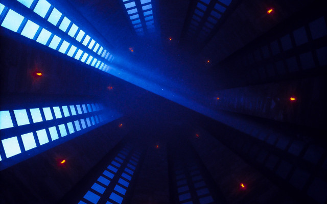 Tall building hologram cityscape night free wallpaper - medium preview image